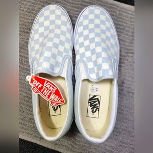 Vans checkerboard classic slip ons women's size 10